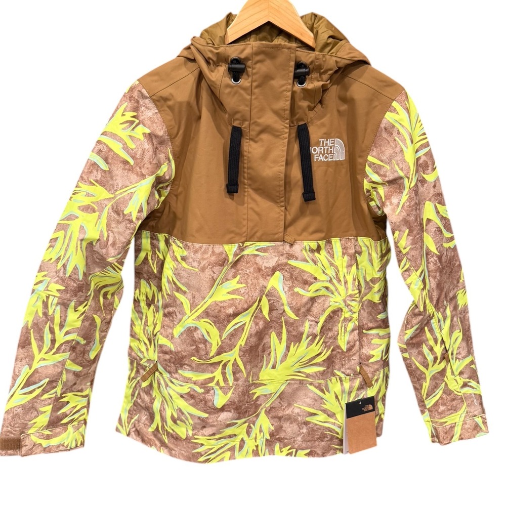 NWT The North Face Tanager Waterproof Anorak Ski Jacket Brown Prairie Paintbrush